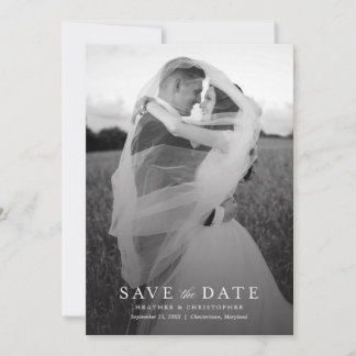 Reserve A Data Casamento de Foto Simples Moderno e Elegante