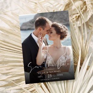 Reserve A Data Casamento de Foto Simples Moderno Elegante