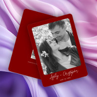 Casamento de Foto Vermelha de Ruby Botânica Mínima