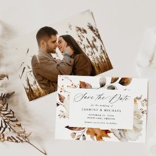 Reserve A Data Casamento de Fotografia da Caligrafia Floral Rusti
