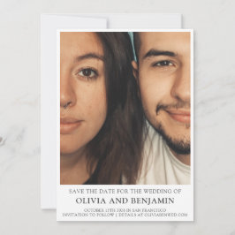 Reserve A Data Casamento de Fotografia da Modern Trendy Serif