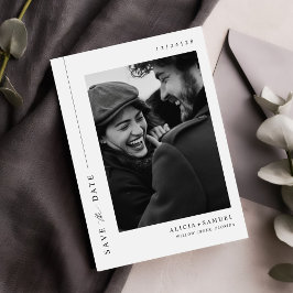 Reserve A Data Casamento de Fotografia de Tipografia Minimalista