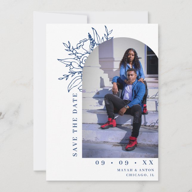 Reserve A Data Casamento de Fotografia do Arco Floral Botânico Az (Frente)