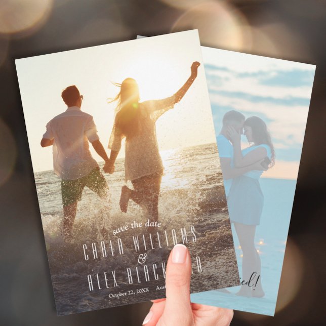 Reserve A Data Casamento de Fotografia do Script Elegante Moderno (Criador carregado)