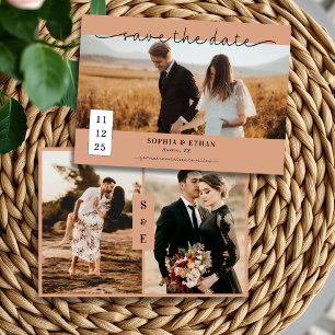 Reserve A Data Casamento de Fotografia Rustic Terracotta, Script 