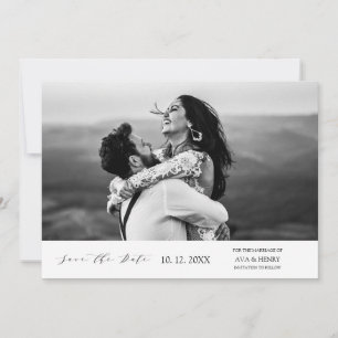 Reserve A Data Casamento de Fotografia Simples Moderno