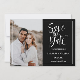 Reserve A Data Casamento de Fotografias com Caligrafia Tradiciona