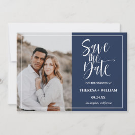 Reserve A Data Casamento de Fotografias com Caligrafia Tradiciona