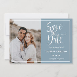Reserve A Data Casamento de Fotografias com Caligrafia Tradiciona