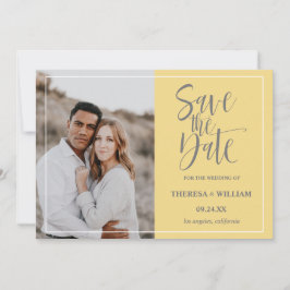 Reserve A Data Casamento de Fotografias com Caligrafia Tradiciona