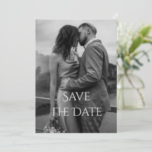 Reserve A Data Casamento de Fotografias com Script Branco Preto M