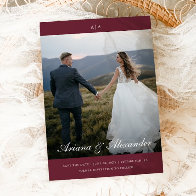 Reserve A Data Casamento de Fotografias com Script Elegante Cláss (Criador carregado)