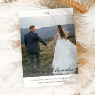 Reserve A Data Casamento de Fotografias com Script Elegante Cláss