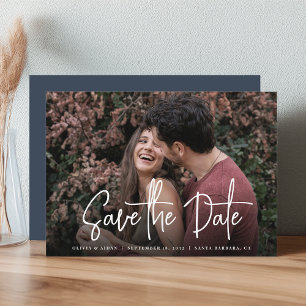 Reserve A Data Casamento de Fotografias com Script Manuscrito Mod