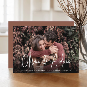 Reserve A Data Casamento de Fotografias com Script Manuscrito Mod