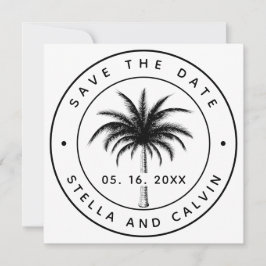 Reserve A Data Casamento de Fotografias de Palm Tree Tropical