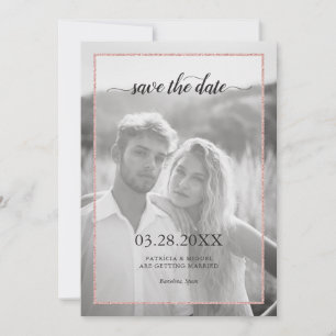 Reserve A Data Casamento de Fotografias de Script Chic com Efeito