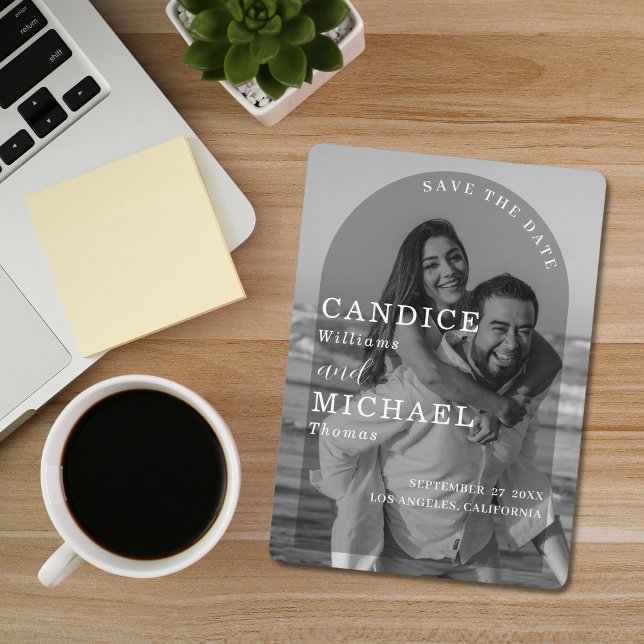 Reserve A Data Casamento De Fotografias Do Arco Branco E Preto Mo (Criador carregado)