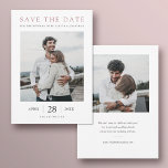 Reserve A Data Casamento de Fotografias Dourado 2, Rosa Chic Simp<br><div class="desc">Este simples e elegante casamento fotográfico moderno salve a data, o modelo de cartão plano apresenta seus nomes e detalhes em preto. Ele parece excelente com cantos afiados ou arredondados, tente ambos os modos de edição para ver qual é que o agarra! A cor do texto padrão em ambos os...</div>