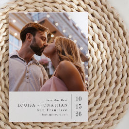 Reserve A Data Casamento de Fotografias Minimalista e Elegante