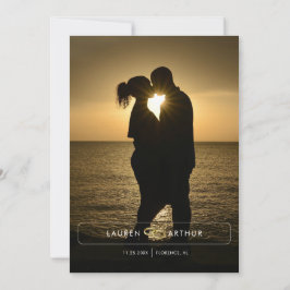 Reserve A Data Casamento de Fotografias Mínimas do Chic Moderno N