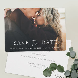 Reserve A Data Casamento de Fotografias Modernas com Script Chic