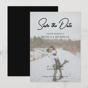 Reserve A Data Casamento de Fotografias Modernas de Script Elegan