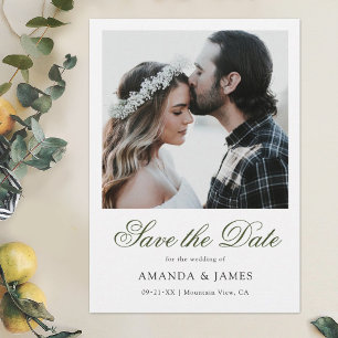 Reserve A Data Casamento de Fotografias Personalizadas Modernas e