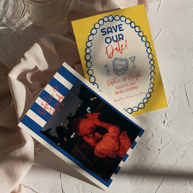 Reserve A Data Casamento de Fotografias Simples Desenhado Colorid (Criador carregado)