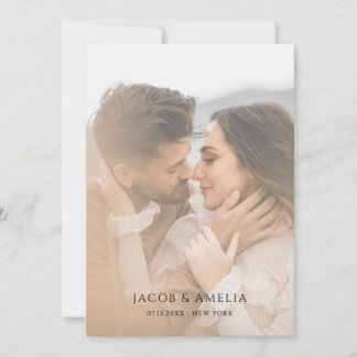 Reserve A Data Casamento de Fotografias Simples Elegante Minimali