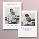 Reserve A Data Casamento de Fotografias Simples Elegante Moderno<br><div class="desc">Este simples e elegante casamento fotográfico moderno salve a data, o modelo de cartão plano apresenta seus nomes e detalhes em preto. Ele parece excelente com cantos afiados ou arredondados, tente ambos os modos de edição para ver qual é que o agarra! A cor do texto padrão em ambos os...</div>