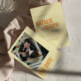 Reserve A Data Casamento de Fotografias Únicas Coloridas Modernas