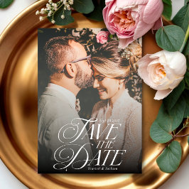 Reserve A Data Casamento de Fotografias Verticais com Caligrafia