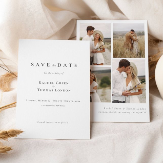 Reserve A Data Casamento de Fotos Brancas Negras da Caligrafia El (Criador carregado)