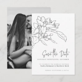 Reserve A Data Casamento de fotos da flor da laranja, salvar a da