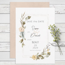 Casamento de Frame Floral de Boho Seco