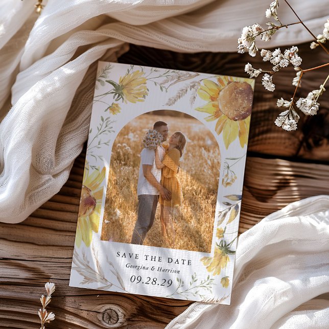 Reserve A Data Casamento de Girassol no Verão Tardio (Criador carregado)