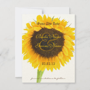 Reserve A Data Casamento de Girassol Salve as Datas