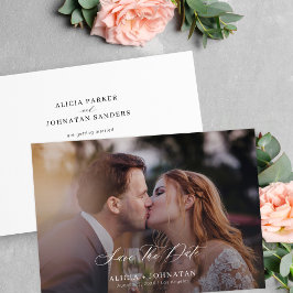 Reserve A Data Casamento de guião fotográfico elegante