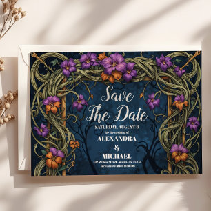 Reserve A Data Casamento de Halloween em estilo Gótico Art Nouvea