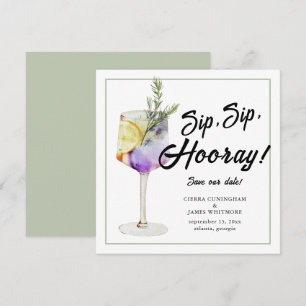 Reserve A Data Casamento de Hooray Sip Sip Sip Sip Sip De Coquete