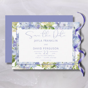 Reserve A Data Casamento de Hydrangea Branco Azul Periwinkle