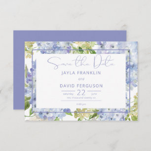 Reserve A Data Casamento de Hydrangea Branco Azul Periwinkle