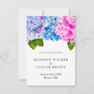 Reserve A Data Casamento de Hydrangea Floral com Cor Azul-Rosa-Ch
