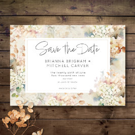 Reserve A Data Casamento de Hydrangeas Neutrais Românticas