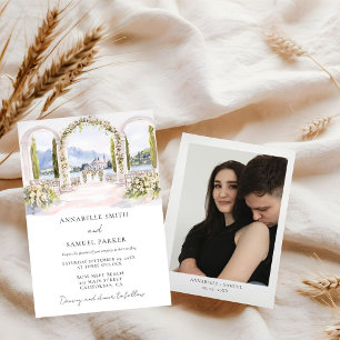 Reserve A Data Casamento de Ilustração de Local de Watercolor