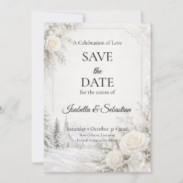 Reserve A Data Casamento de Inverno Atemporal