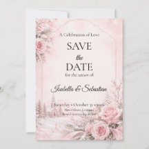 Casamento de Inverno com Toque Romântico de Rosa