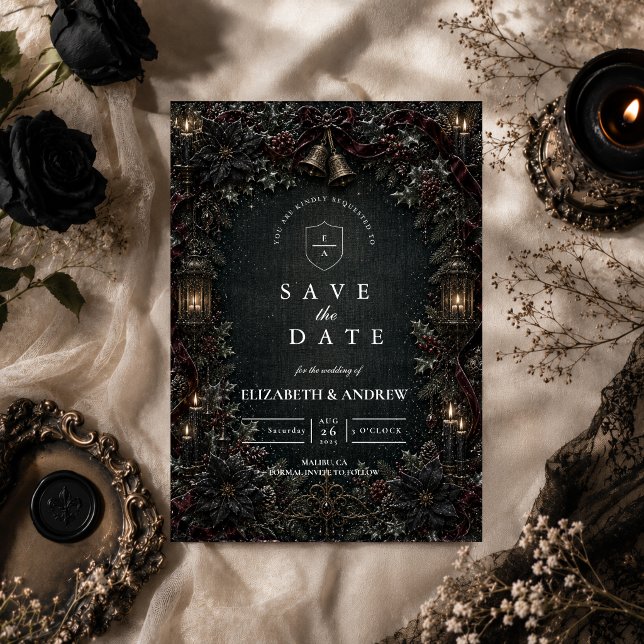 Reserve A Data Casamento de Inverno Gótico (Criador carregado)