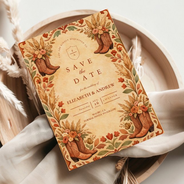 Reserve A Data Casamento de Jardim Boho Western (Criador carregado)